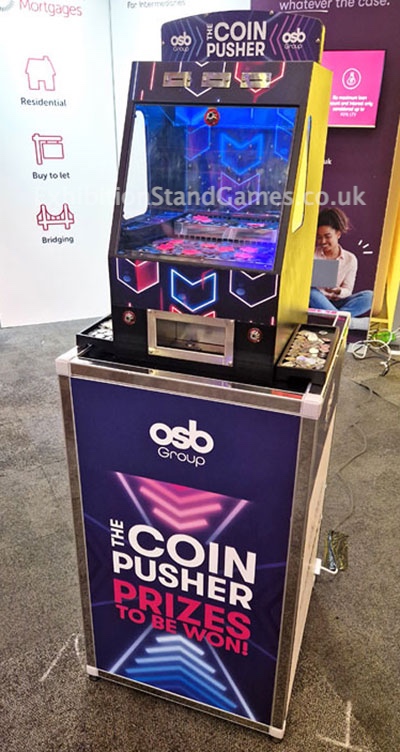 Branded Coin Pusher game for exhibition stands