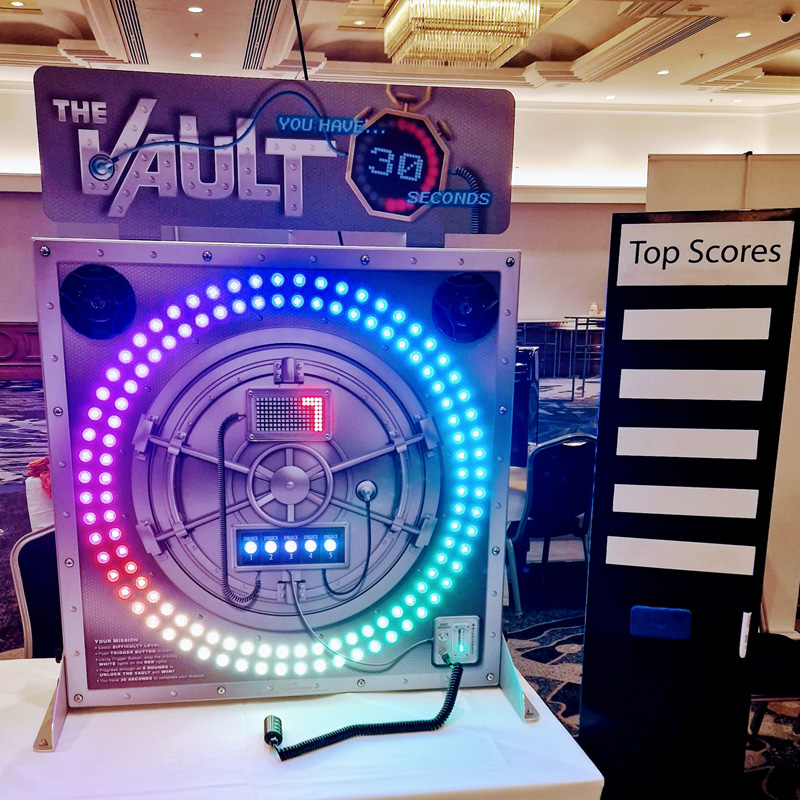 Vault 'stop the light' expo reaction game